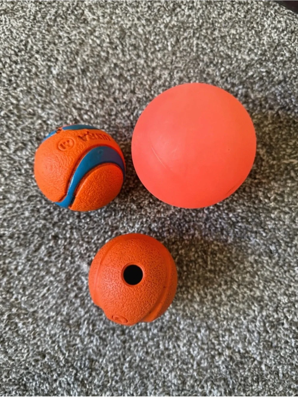 Durable Orange Dog Fetch Ball Set - Pet Play Toys